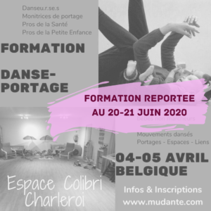 Report // Formation danse portage -  module 1 (Belgique)
