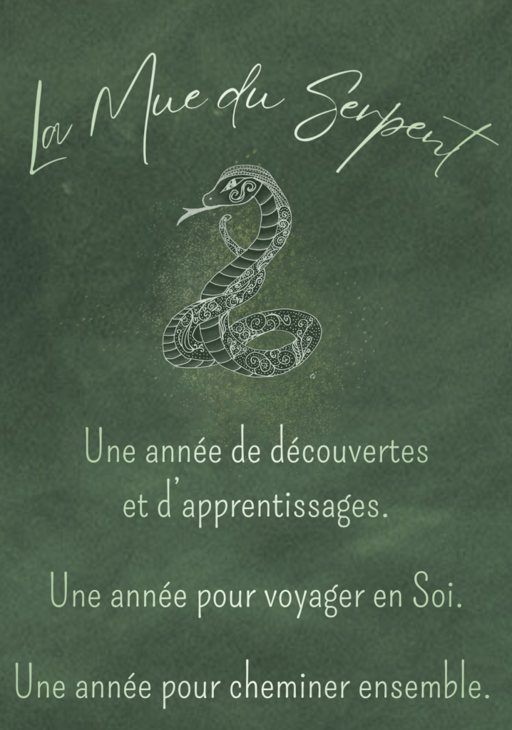 ArbRuisseau, La Mue du Serpent. Une année de découvertes et d'apprentissages chamaniques et spirituels. Une année pour voyager en Soi, se découvrir, s'accueillir et s'aimer profondément. Une année pour cheminer ensemble avec un groupe de personnes bienveillantes et soutenantes, vers plus de Joie et d'Harmonie.